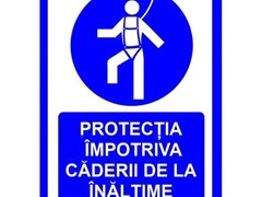 placuta pentru protectia obligatorie impotriva caderii de la inaltime